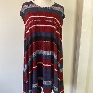 Karen Kane Red/White/Blue Capped-Sleeve Dress Size M